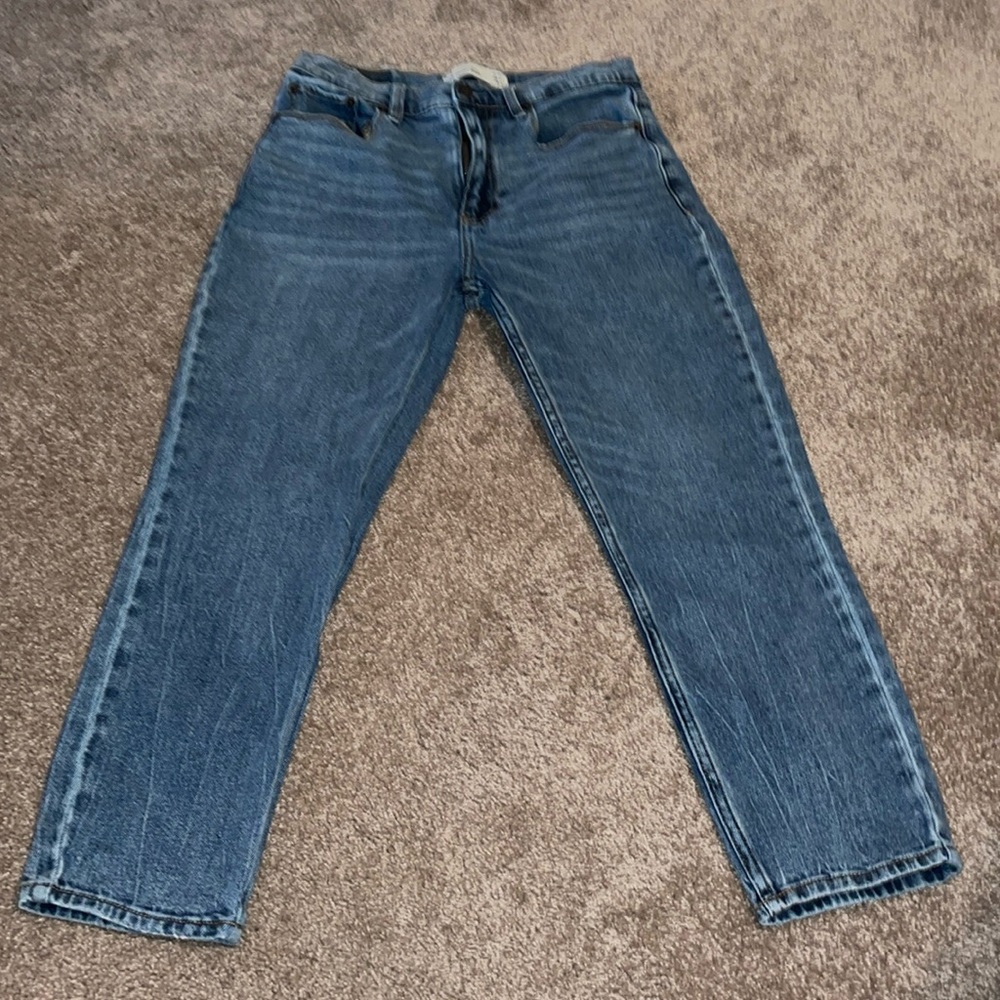 Abercrombie High Rise Mom Jeans - size 27 4S. Color is lighter than photos.